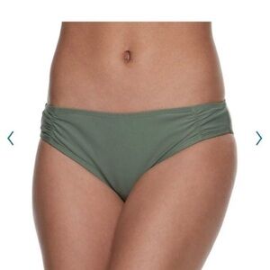 Green ruched SO Bikini bottom NWT XL